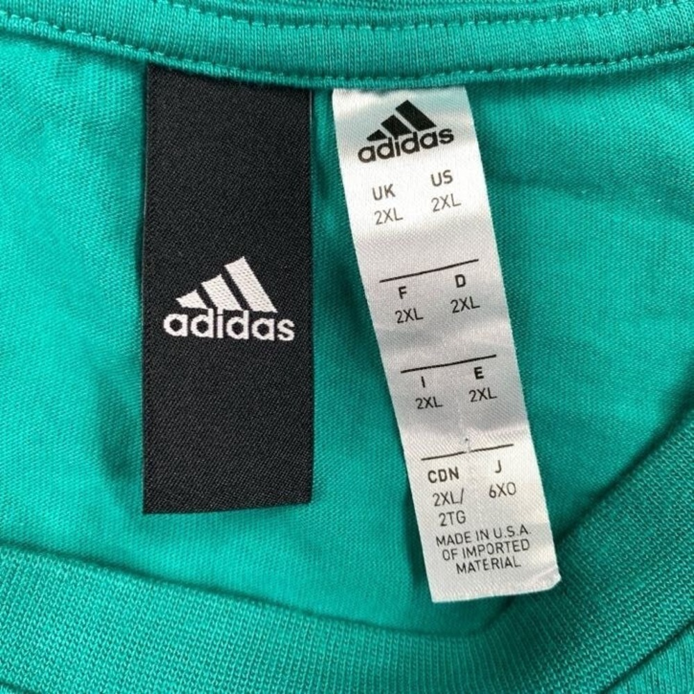 Adidas Men's Sportswear Worldwide Hoops T-Shirt Size 2XL Green Back Graphics - Picture 3 of 9